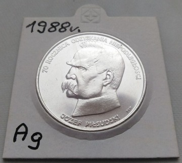 50000 złotych z 1988 roku J. PIŁSUDSKI