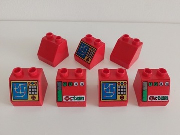 Klocki Lego Duplo 2x2 czerwony komputerek