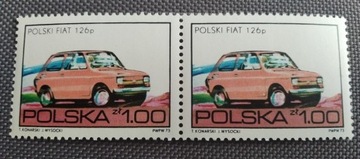 Znaczek pocztowy Fiat 126 p podwójny 