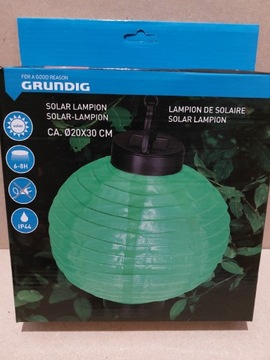 Lampion ogrodowy solarny Grundig Zielony