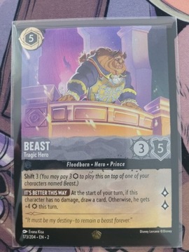 Disney Lorcana: Beast, Tragic Hero #173 ROF FOIL