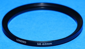 Redukcja filtrowa 58 mm na 62 mm - nowa