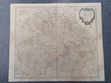 ŚLĄSK--MAPA . WYD. S. ROBERT DE VAUGONDY - 1751 r.