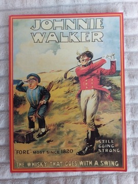 Reklama whisky JOHNNIE WALKER w formacie kartki pocztowej 
