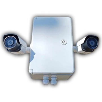 Mobilna Skrzynka Monitoringu z 2 Kamerami IP AI