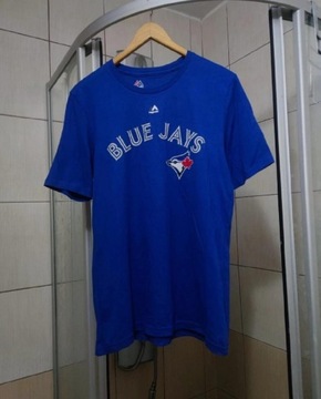 bluzka koszulka t-shirt męski L M mlb sport Majestic Toronto blue Jays nba