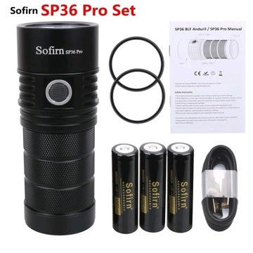Latarka taktyczna Sofirn SP36 Pro + akumulatory