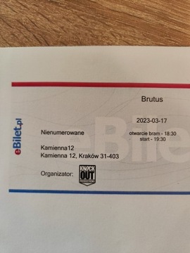 Bilet na koncert Brutus Kraków