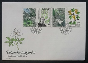 Szwecja FDC Mi: 1453-1456 Ogrody botaniczne