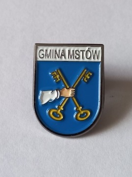 Herb gmina Mstów przypinka pin odznaka metaliczna