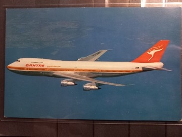Pocztówka Qantas Airways Boeing 747B 