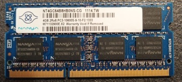 Promocja - Pamięć RAM NANYA DDR3 4GB 1333MHz 