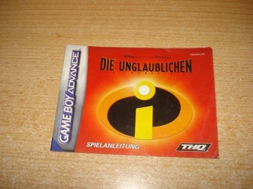 Instrukcja Die Unglaublichen Game Boy Advance