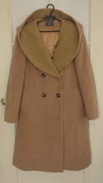 wełniany damski płaszcz JASS brązowy