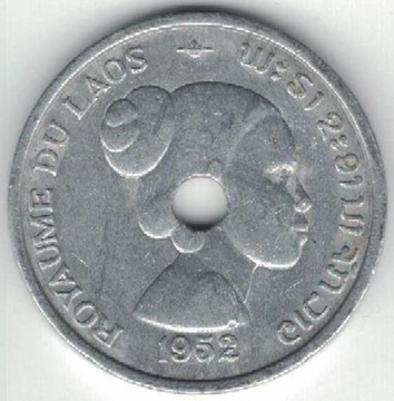 Laos 10 centymów 1952 23 mm