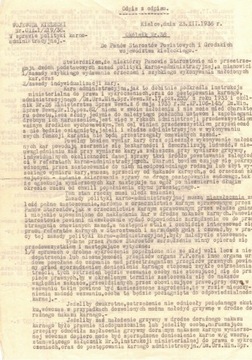 Okólnik Wojewody Kieleckiego z dnia 23 XII 1936 r.