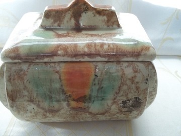 Stara szkatułka ceramiczna 