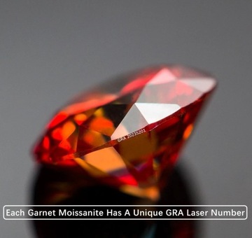 Diament Moissanit Pomarańcz 6,5mm- 1CT VVS1-D