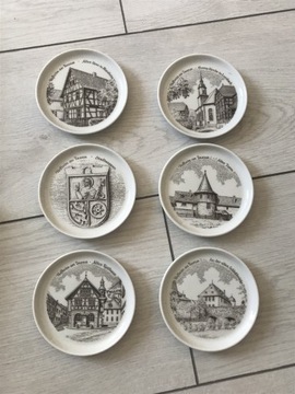 Stare niemieckie małe talerzyki vintage 1970
