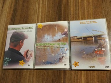 3 filmy DVD zawody wędkarskie z 2009/10r 