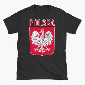 S - 4XL Koszulka kibica POLSKA Godło Polski