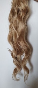 Sztuczne włosy doczepiane peruka blond fale 60cm