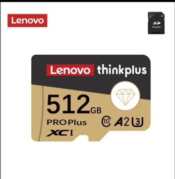 Nowa Karta Pamięci MicroSD 512GB Lenovo Thinkplus.
