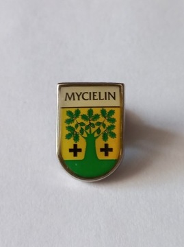 Herb gmina Mycielin przypinka pin odznaka wpinka
