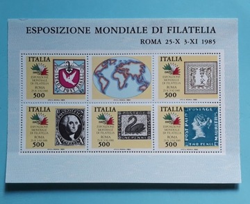 Znaczki czyste Włochy 1985r Mi.bl 2 Wystawa Filate