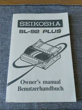 Seikosha SL-92 plus manual