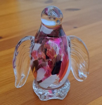 Figurka szklana pingwin