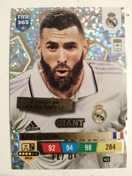 KARTA FIFA 365 PANINI 433 KARIM BENZEMA