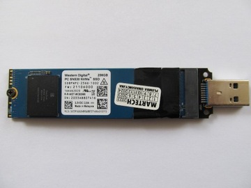WD PC SN530 NVMe 256GB, z adapterem NVMe > USB 3.1