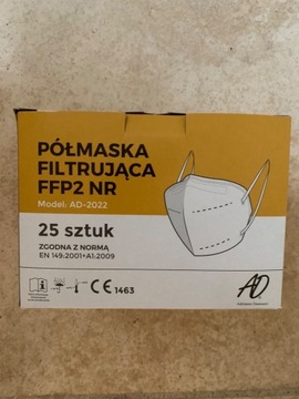 Maseczki KN95/FFP2 op. 25szt. *POLSKA produkcja*