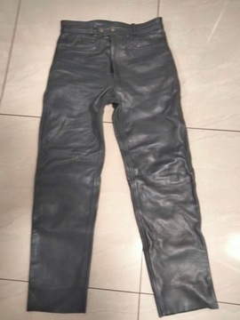 Spodnie skórzane czarne roz 34