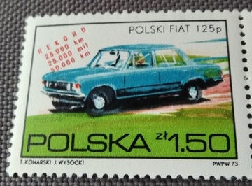 Znaczek pocztowy Fiat 125 p