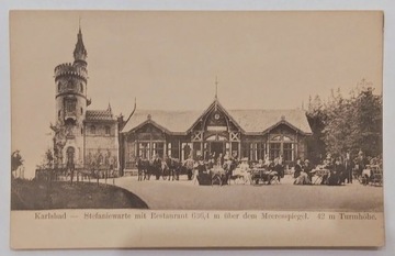 Zabytkowa pocztówka z 1900 r, Karłowe Wary