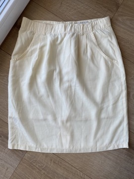Mini spódniczka spódnica jasno żółta wiskoza S/M