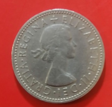 Anglia Elżbieta II Shilling 1961 Mn herb Anglii