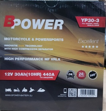 Akumulator BPower YP30-3