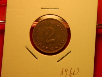 KD Niemcy 2 fenigi pfennig 1960D