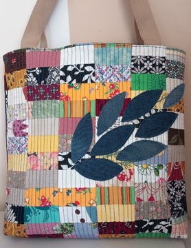 Torba na ramię patchwork vintage recykling 