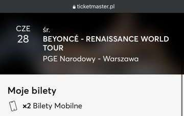 Beyoncé Renaissance Tour Polska- 2 bilety- 28.06