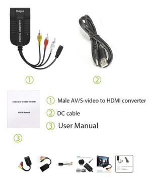 Adapter S-Video i audio do HDMI 1080