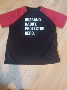 nowa koszulka męska Husband daddy protector hero