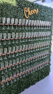 Szampańska ścianka prosecco wall na event ślub