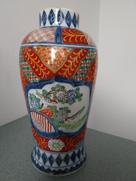 Imari wazon ręcznie malowany emalia 26 cm