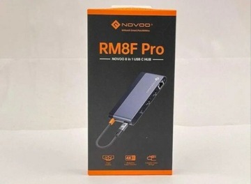 NOVOO RM8F PRO HUB ADAPTER USB C Dual HDMI 4K 8w1