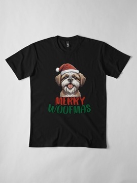 Świąteczny t-shirt z psem SHIH-TZU