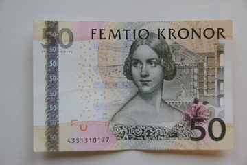 50 koron szwedzkich FEMITO KRONOR banknot